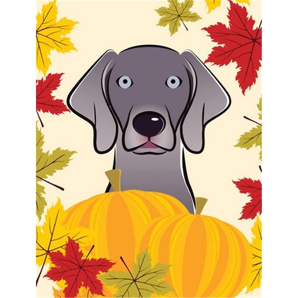 Carolines Treasures Weimaraner Thanksgiving Flag Garden - BB2037GF