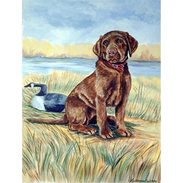 Patioplus Chocolate Labrador Puppy Flag - Garden Size; 11 x 15 in. - PA244403