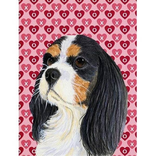 Carolines Treasures Carolines Treasures LH9144CHF 28 x 40 in. Cavalier Spaniel Hearts Love And Valentines Day Flag Canvas House Size - LH9144CHF
