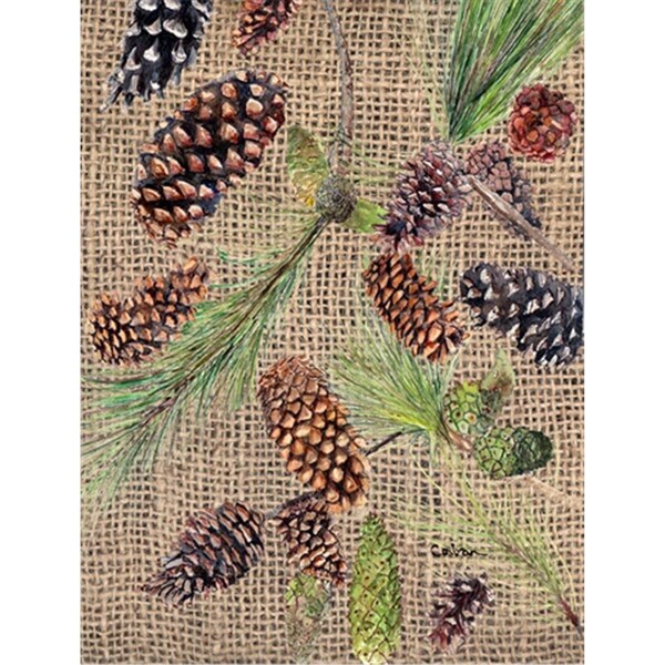 Patioplus Pine Cones Flag - Garden Size, 11 x 15 in. - PA246496