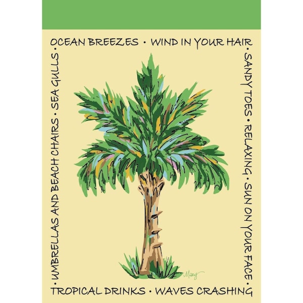 Magnolia Garden Flags 13 x 18 in. Palm Tree Polyester Garden Flag - M010033