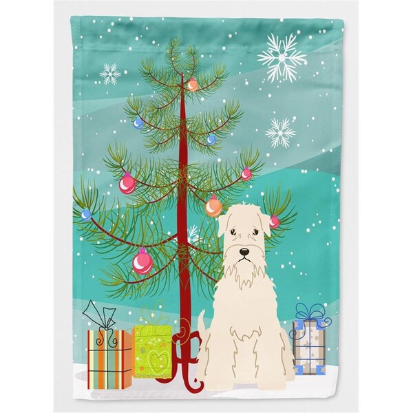 Patioplus Merry Christmas Tree Soft Coated Wheaten Terrier Flag Garden Size - PA224861