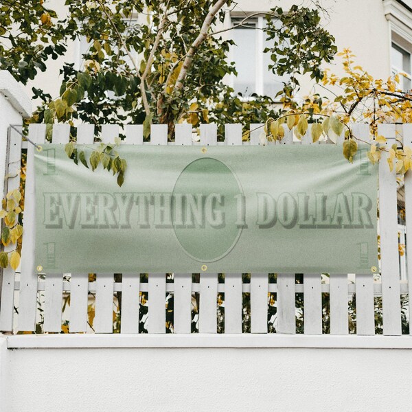 Signmission Everything 1 Dollar, 24 Inch x 72 Inch, Vinyl Banner - B-72-30565