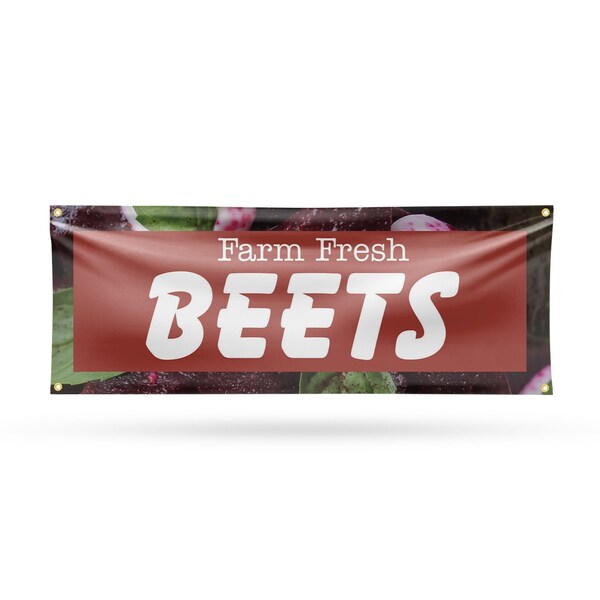 Signmission Farm Fresh Beets, 18 Inch x 48 Inch, Vinyl Banner - B-30577