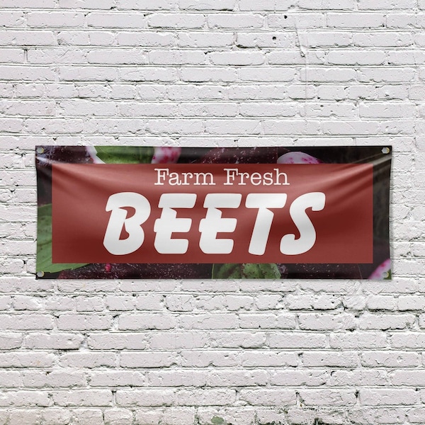 Signmission Farm Fresh Beets, 18 Inch x 48 Inch, Vinyl Banner - B-30577