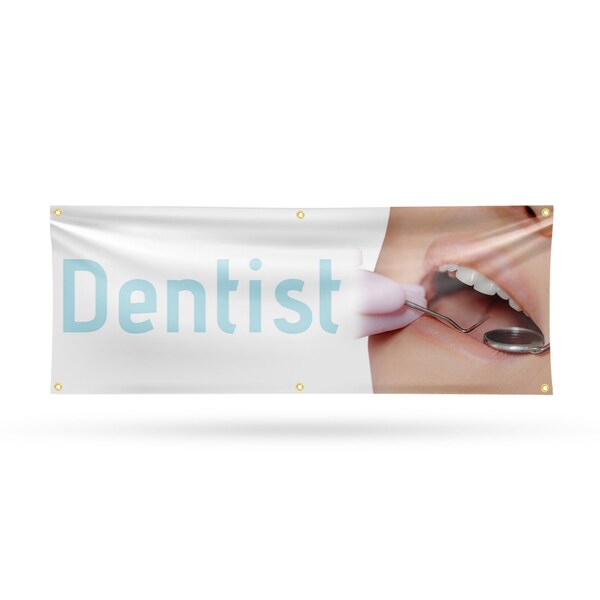 Signmission Dentist, 24 Inch x 72 Inch, Vinyl Banner - B-72-30540