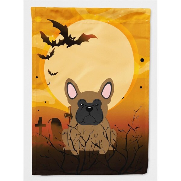 Patioplus Halloween French Bulldog Brown Flag Canvas House Size - PA2550184