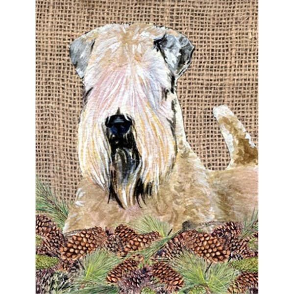Carolines Treasures 28 x 40 in. Wheaten Terrier Soft Coated House Size Canvas Flag - SS4079CHF