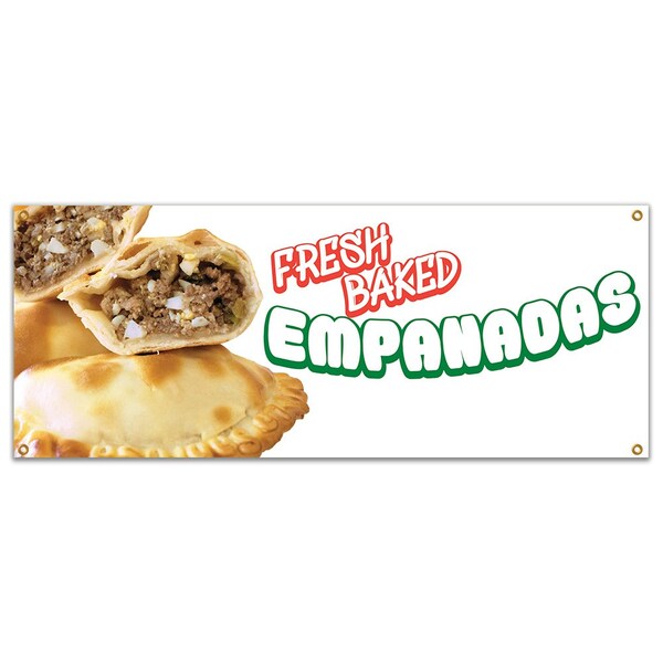 Signmission Fresh Baked Empanadas, 18 Inch x 48 Inch, Banner - B-FRESH BAKED EMPANADAS19