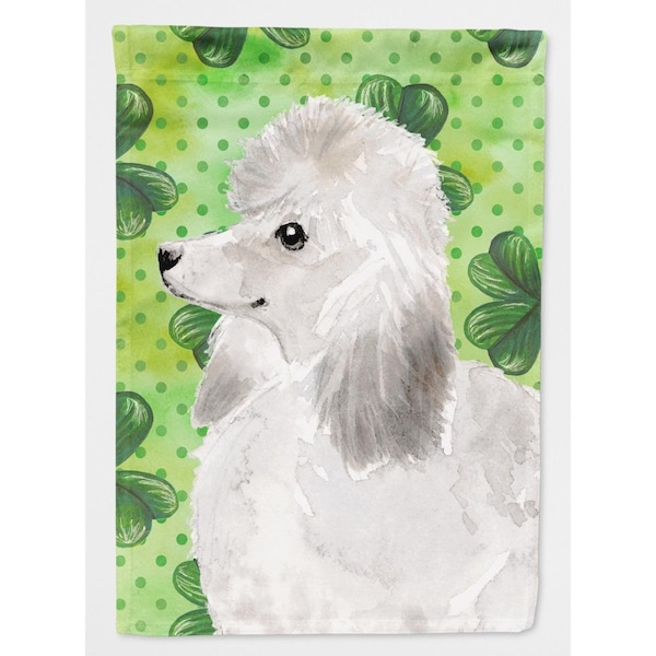 Carolines Treasures White Standard Poodle Saint Patricks Flag Canvas - House Size - BB9561CHF