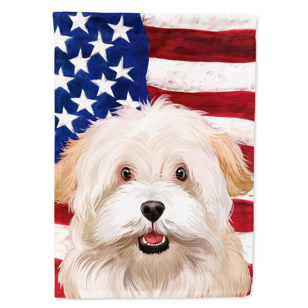 Carolines Treasures Alpine Spaniel American Canvas House Flag - 28 x 0.01 x 40 in. - CK6394CHF