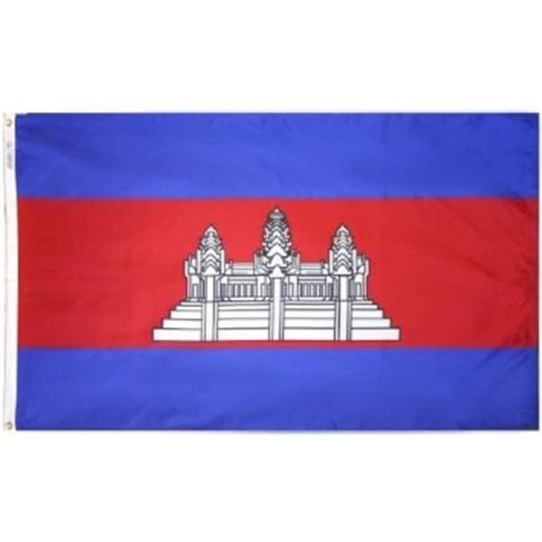 Annin Flagmakers Annin Flagmakers 191195 3 ft. x 5 ft. Nyl-Glo Cambodia Flag - 191195
