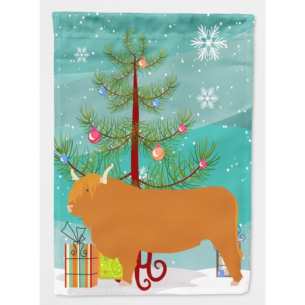 Patioplus Highland Cow Christmas Flag - Canvas House Size - PA2551414