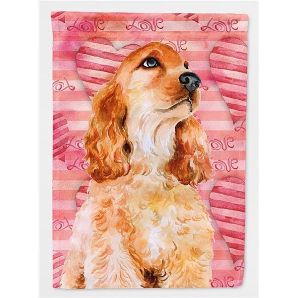 Carolines Treasures Carolines Treasures BB9793CHF Cocker Spaniel Love Flag Canvas - House Size - BB9793CHF