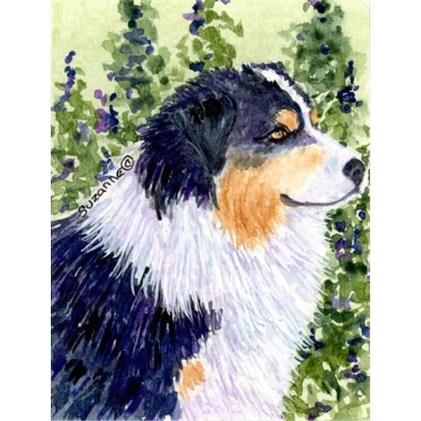 Patioplus 28 x 40 in. Australian Shepherd House Size Canvas Flag - PA2554623
