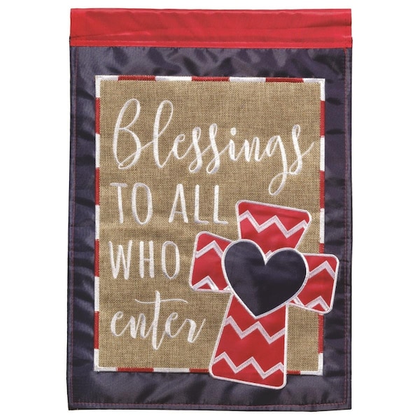Dicksons Flag Double Applique Blessings To All Who Blap Garden - FLAG2057