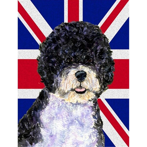 Patioplus Portuguese Water Dog With English Union Jack British Flag Flag Garden Size - PA892597