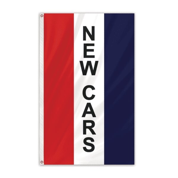 Global Flags Unlimited New Cars Message Flag 3'x8' Vertical Flag - 204612