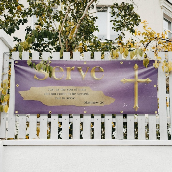 Signmission Jesus Serve, 48 Inch x 120 Inch, Vinyl Banner - B-120-30711