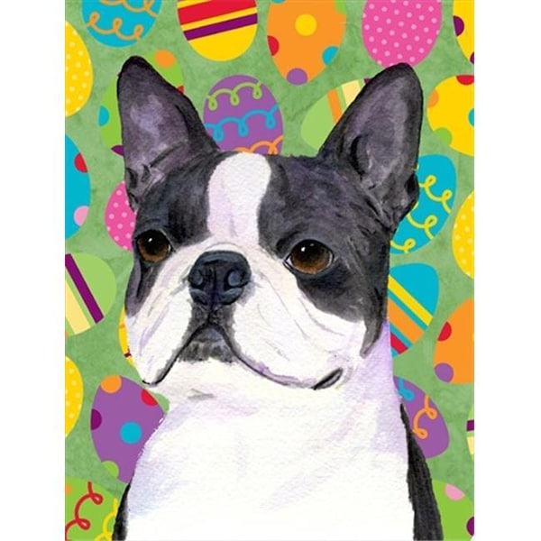 Patioplus 11 x 15 In. Boston Terrier Easter Eggstravaganza Flag; Garden Size - PA631325
