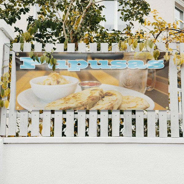 Signmission Pupusas, 18 Inch x 48 Inch, Vinyl Banner - B-30825