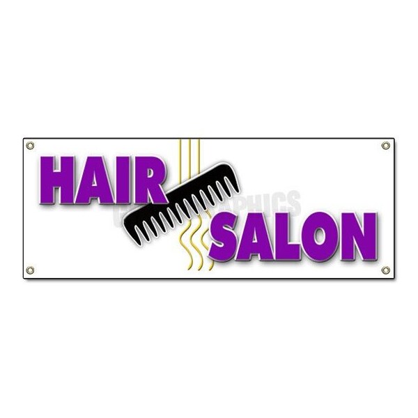 Signmission HAIR SALON BANNER SIGN styling beauty cuts signs haircut barber shop style - B-HAIR SALON