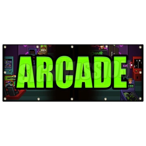 Signmission ARCADE BANNER SIGN video pinball skeeball bowling games shooting play - B-120 ARCADE