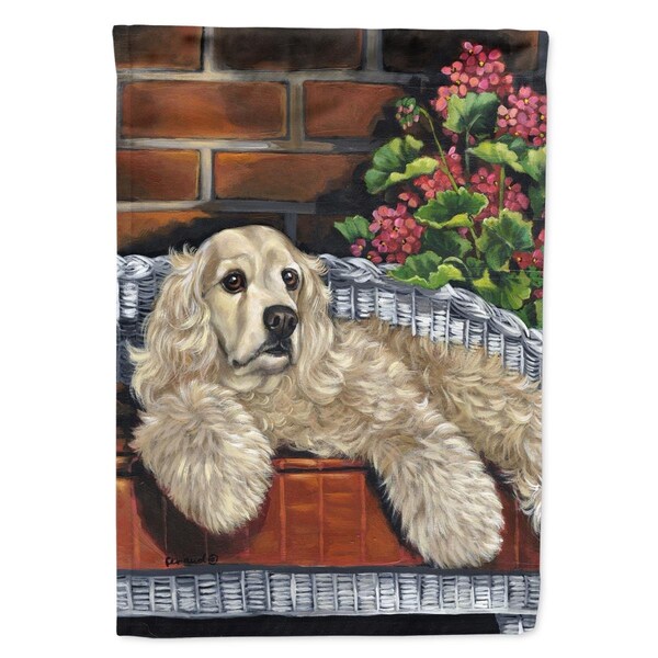 Carolines Treasures 28 x 0.01 x 40 in. Cocker Spaniel Life is Good Canvas House Flag - PPP3074CHF