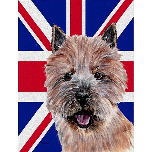 Carolines Treasures Norwich Terrier With English Union Jack British Flag Flag Garden Size - SC9877GF