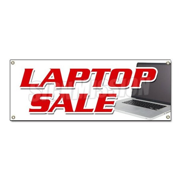 Signmission LAPTOP SALE BANNER SIGN discount computers netbooks notebook windows - B-LAPTOP SALE
