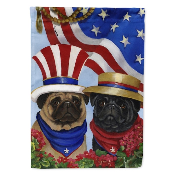 Carolines Treasures 11 x 0.01 x 15 in. Pug USA Garden Flag - PPP3154GF