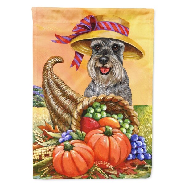 Carolines Treasures 11 x 0.01 x 15 in. Schnauzer Autumn Garden Flag - PPP3158GF