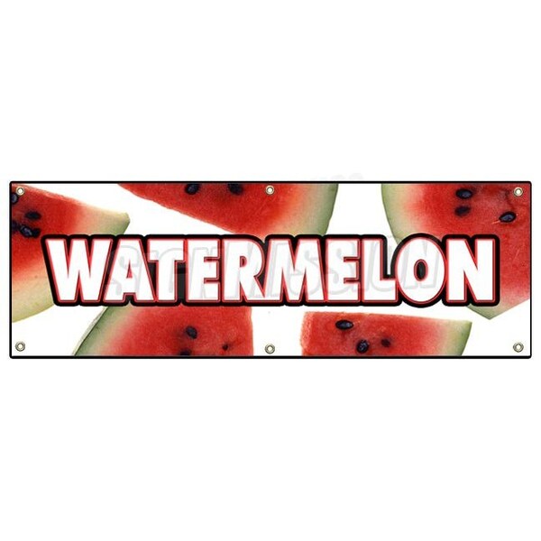 Signmission WATERMELON BANNER SIGN fruit stand farmers market farm picked juicy melon - B-72 WATERMELON