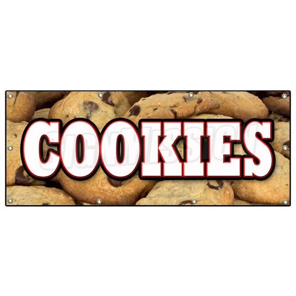 Signmission COOKIES BANNER SIGN fresh baked homemade chocolate chip oatmeal - B-96 COOKIES