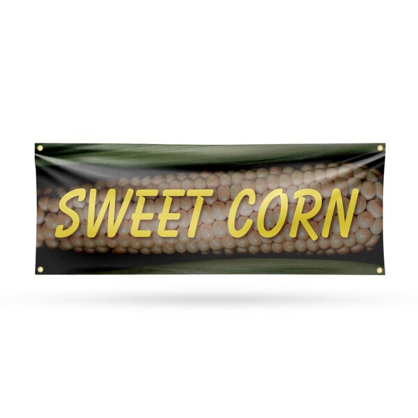 Signmission Sweet Corn, 18 Inch x 48 Inch, Vinyl Banner - B-30876