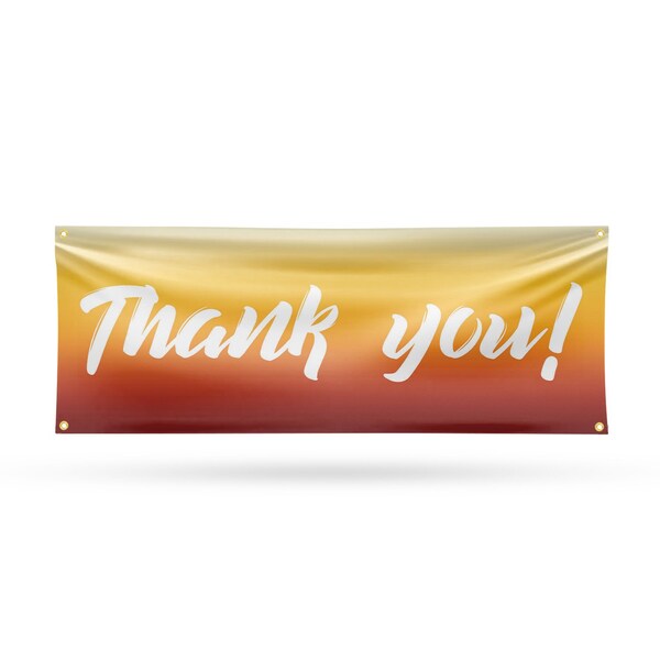 Signmission Thank You, 18 Inch x 48 Inch, Vinyl Banner - B-30886