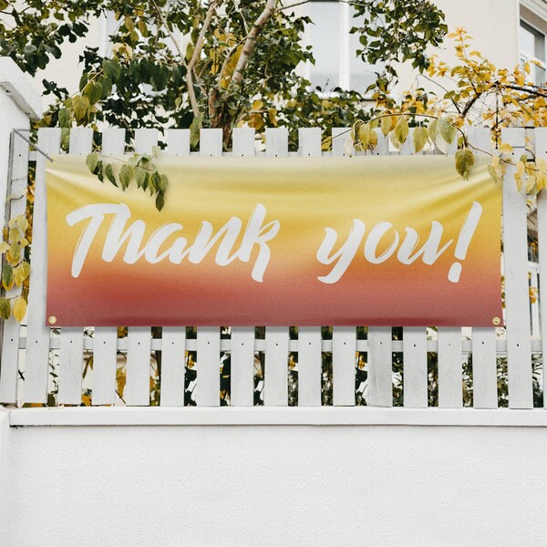 Signmission Thank You, 18 Inch x 48 Inch, Vinyl Banner - B-30886
