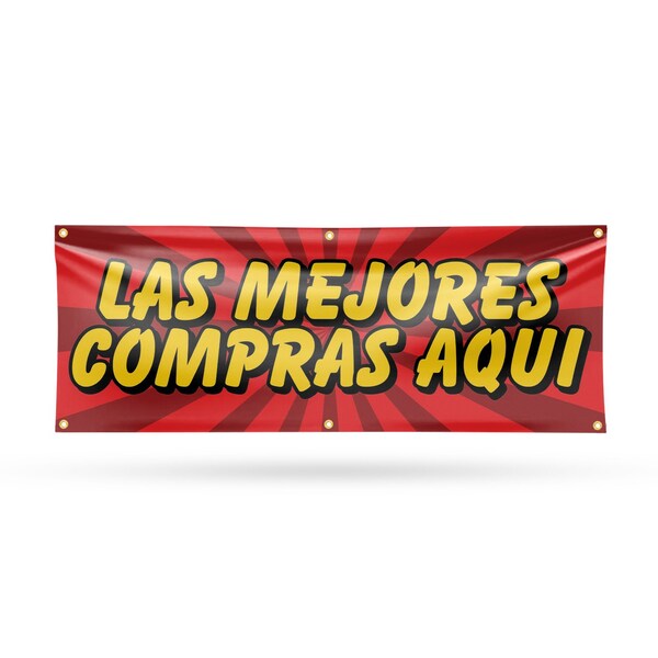 Signmission Las Mejores Compras Aqui, 24 Inch x 72 Inch, Vinyl Banner - B-72-30723