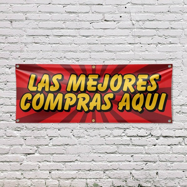 Signmission Las Mejores Compras Aqui, 24 Inch x 72 Inch, Vinyl Banner - B-72-30723