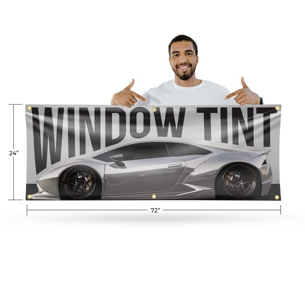 Signmission Window Tint, 24 Inch x 72 Inch, Vinyl Banner - B-72-30944