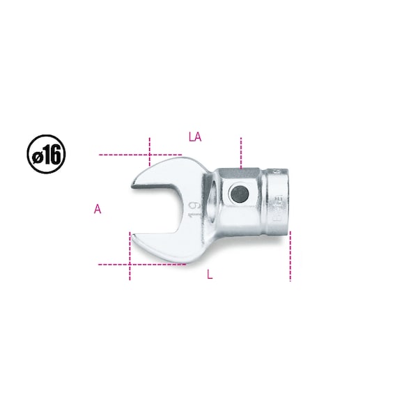 Beta Open Jaw Wrench for Torque Bar, 24mm - 006420024
