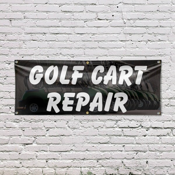 Signmission Golf Cart Repair, 24 Inch x 72 Inch, Vinyl Banner - B-72-30676