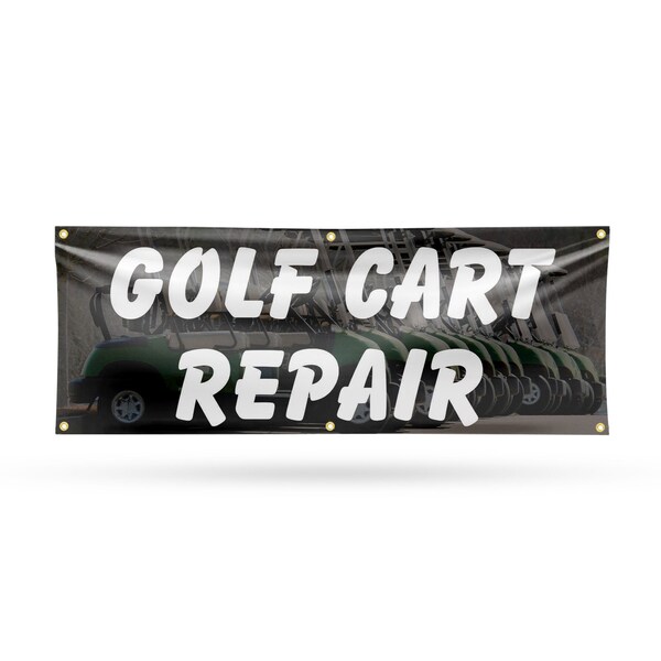 Signmission Golf Cart Repair, 24 Inch x 72 Inch, Vinyl Banner - B-72-30676