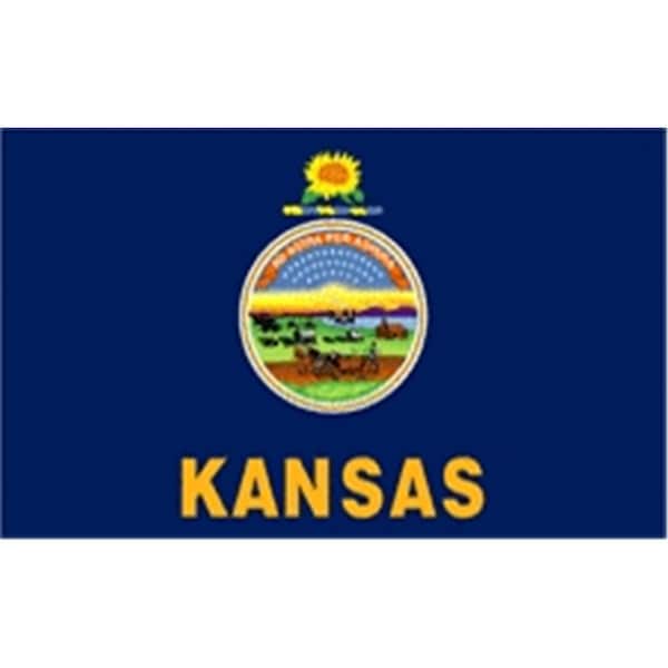 Ss Collectibles 2 ft. X 3 ft. Nyl-Glo Kansas Flag 2 ft. X 3 ft. - SS3321020