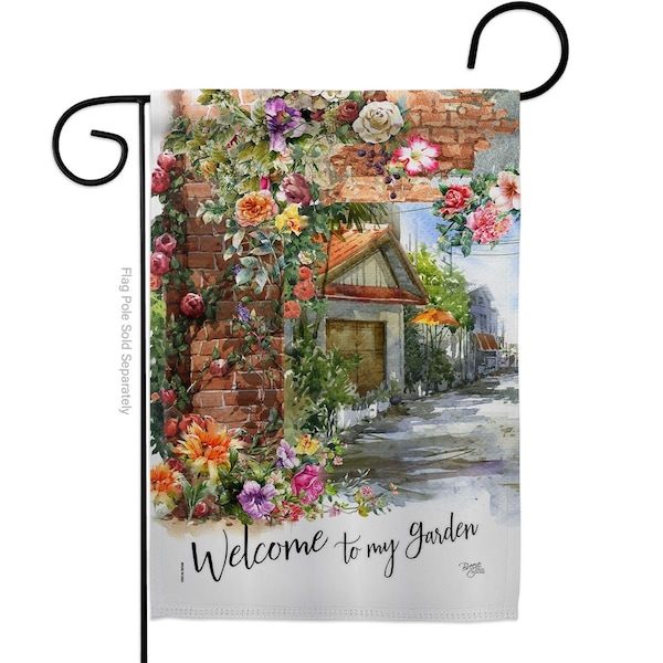 Gardencontrol G150084-BO My Garden View Flag Floral Double-Sided Decorative Garden Flag, Multi Color - GA3910323