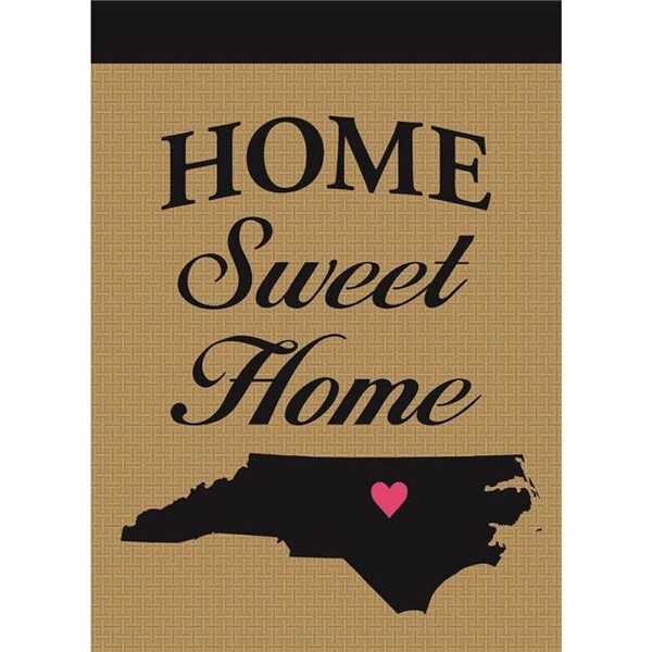 Magnolia Garden Flags Magnolia Garden Flags M010068 North Carolina Home Sweet Home Burlap Garden Flag - M010068
