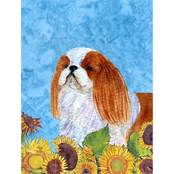 Carolines Treasures 28 x 40 In. English Toy Spaniel Flag Canvas- House Size - SS4140CHF