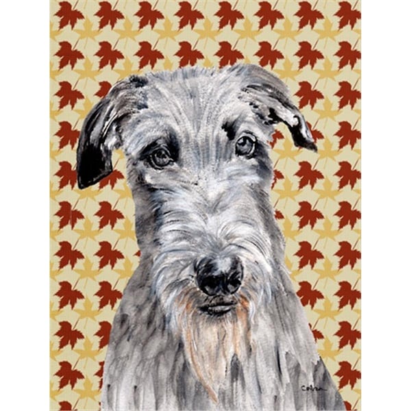 Patioplus Scottish Deerhound Fall Leaves Flag Garden Size - PA247933