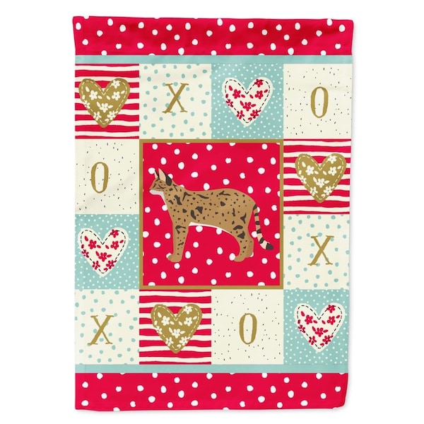Carolines Treasures 11 x 0.01 x 15 in. Savannah No.2 Cat Love Garden Flag - CK5696GF