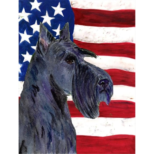 Patioplus 11 x 15 in. USA American Flag with Scottish Terrier Garden Size Flag - PA246558